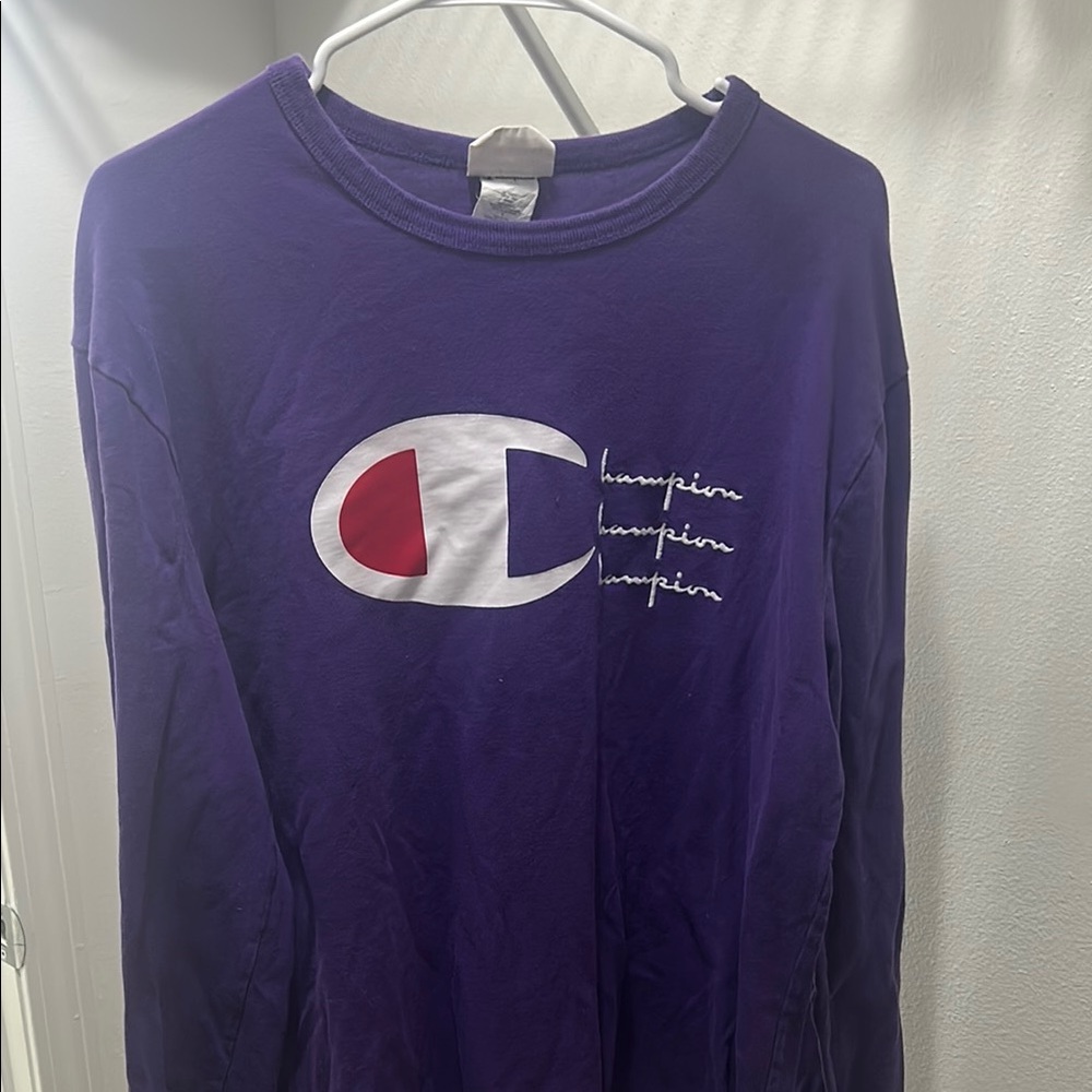 Champion Purple Long Sleeve Tee